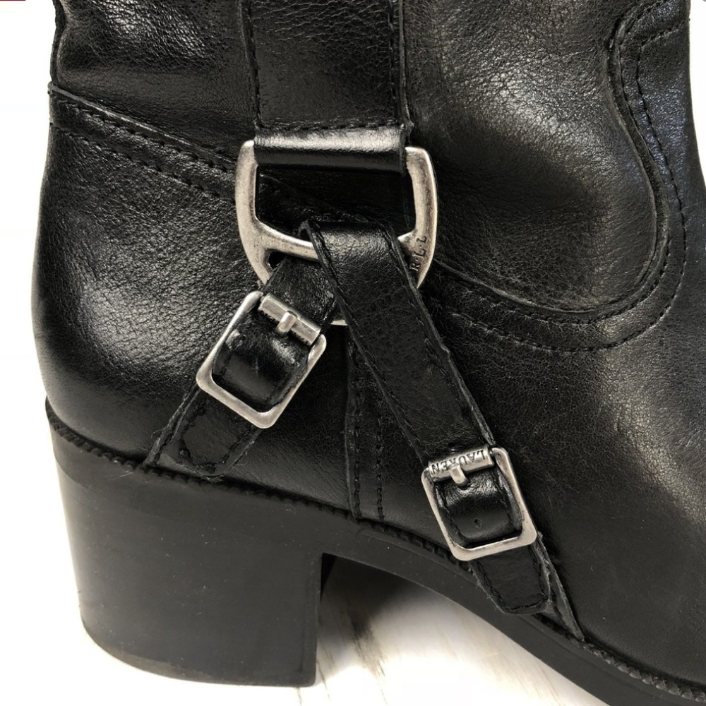 Ralph Lauren "Calvin" Leather Riding Boots - Picture 4 of 8